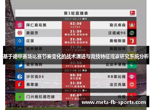 基于德甲赛场比赛节奏变化的战术演进与竞技特征观察研究系统分析